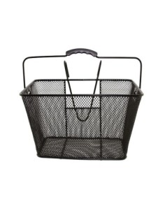 Square Steel Front Mesh Basket 333 Black.